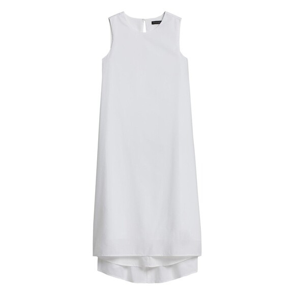 White Banana Republic Poplin A-Line High Low Sleeveless Dress (NWT) - Picture 1 of 4